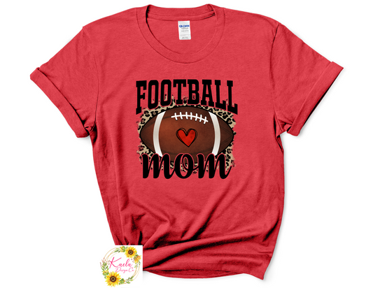 Football Mom Heart T-Shirt